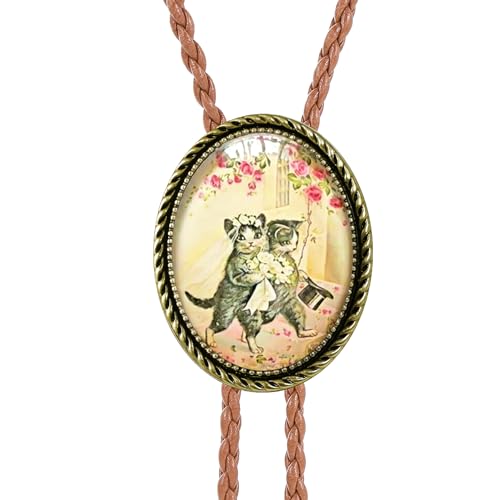 Image of Jeilwiy Bolo Tie for Men Western Cowboy Gothic Bolo Tie Necklace Halloween