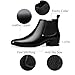 BOEGBNW Men'S Leather Chelsea Ankle Boots Fashion Side Zipper Pointed Toe Business Chukka Boots Casual Comfortable Dress Bootie (Brown,10)