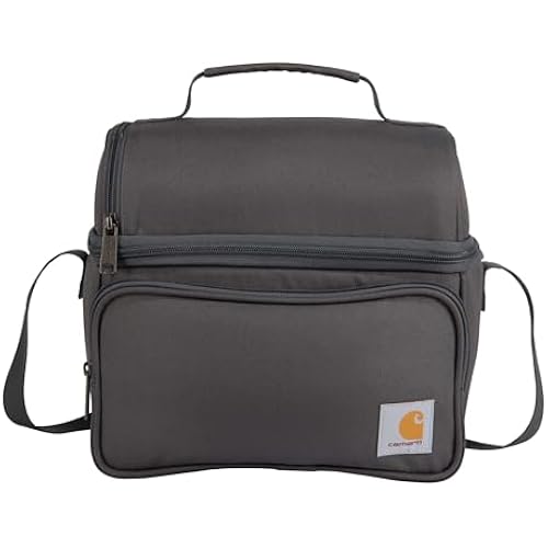 Carhartt Camping Cooler, Worksite Lunchbox, Soft Shell Lunch Bag for Construction Sites, Work and Everyday Use, Gray