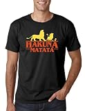Canción de la Jungla - Camiseta de Manga Corta (FR/ES, Letras, XL, Regular, Regular, Negro)