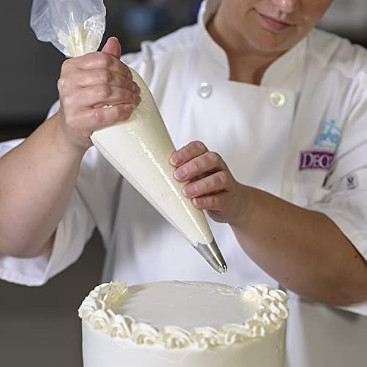 Hygo 25 Disposable Pastry Bag, Grip-Tight Outer Piping Bag, Hot and Cold, 25 inch, Transparent, 80 Pack, Clear