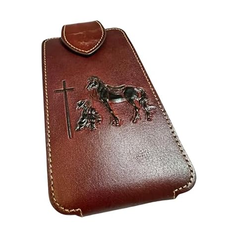Western Stakes Leather Phone Holster Cover