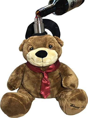 Boozy Bear Novelty Alcohol Drinking Gift – 750mL BPA Free Steel Bottle – Hidden Flask – Perfect Gag Gift – Ideal Present for Birthdays and Special Occasion – Great for Any Wine Lovers
