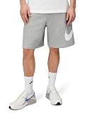 Nike Men's Club Fleece Shorts, Dark Grey Heather/Light Smoke Grey/White, Large