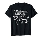 Hast du Fernweh? Willst du gerne verreisen? Um die Welt reisen? Wie ein richtiger Abenteurer nimmst du das Flugzeug und erkundest die Welt. Ein schönes Design von einer Weltkarte mit nur einem Strich gezogen.