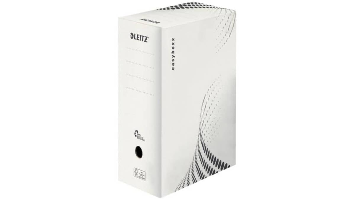 Esselte Leitz - Scatola per archivio easyboxx, 150 mm, in cartone ondulato, colore: Bianco