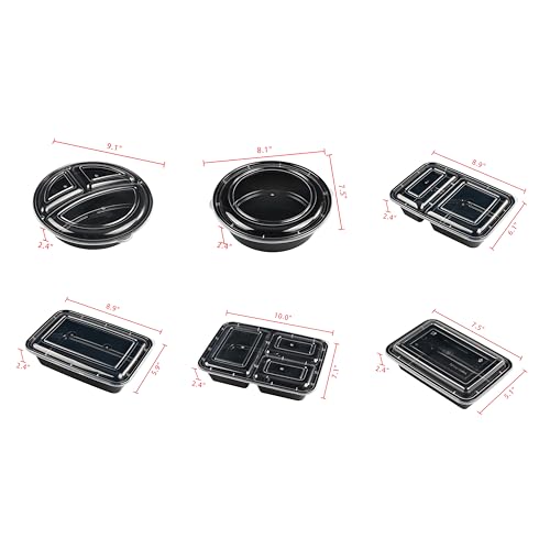 Image of LOKATSE HOME 96 Pack Meal Prep Containers Reusable Storage Lunch Bento Boxes, Freezer and Dishwasher Safe & Stackable
