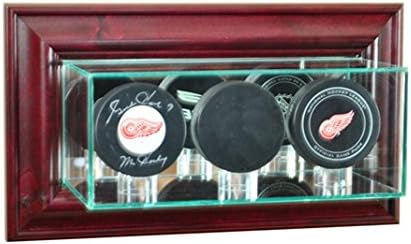 Perfect Cases WMTRPPK-C Wall Mounted Triple Puck Display Case44; Cherry