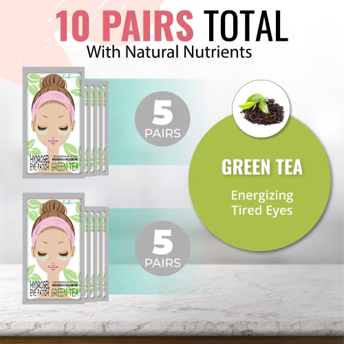Look At Me Under Eye Mask Dark Circles And Puffiness (10 Pairs). Korean Skin Care Green Tea Hydrogel Eye Patch/Under Eye Pads. Dark Circle Remover And Collagen Eye Mask For Puffy Eyes. #TOP5