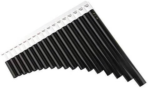 18 Pipes Eco-friendly Resin C tone Pan Flute for Beginner, Easy Learning (White and Dark Brown)…