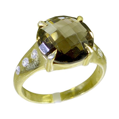 Anneau en quartz fumé rond en argent pour sublimer vos tenues de soirée