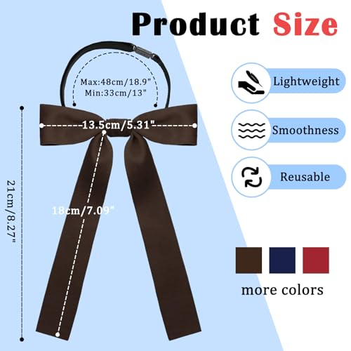 Image of Luckyvestir Western Bow Ties for Men Women, Black /Red Colonel Satin Ribbon String Bow Tie for Costume Uniform