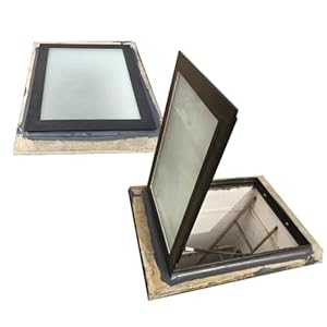 Kphymod Dachluke mit gehärtetem Glas 100x100CM