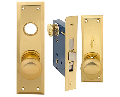 Em-D-Kay 5100XL Left Hand Apartment Entry Heavy Duty Mortise Lockset with Wide Face Plate 1-1/4