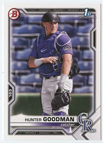 2021 Bowman Draft #BD-66 Hunter Goodman RC Rookie Colorado Rockies MLB Baseball Trading Card