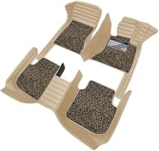 CAPEDELL Premium 9D Car Floor Mats Compatible for M Benz GLE 450D(2024)||Luxury Leather Double Layered Car Floor Mat ||Set of 3 Pcs||Water Rasistent||Color:-Full Beige