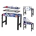 Produktbild Multifunktionstischspiel Spieletisch 5 in 1 Tischspiel inklusive Billardtisch Basketball Tischtennis Hockey Pfeil und Boge 92cm*46cm*73cm