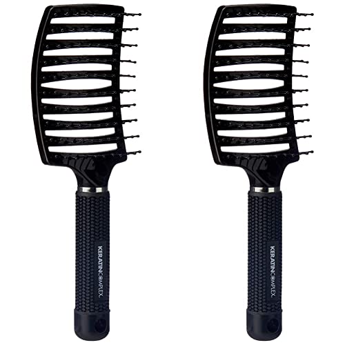 Keratin Ceramic + Ionic Vent Brush, Black (U-Hc-11198) (Pack Of 2) #TOP21