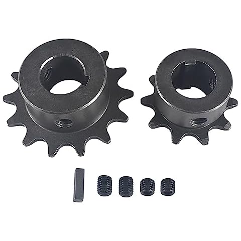 pinkhatcat Jackshaft Sprockets #35 Chain 5/8" Bore 14 Tooth + 10 Tooth 3/16" Keyway for Go Karts Mini Bikes Cover