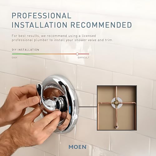 Moen Magnetix 82137SRN Graeden Spot Resist Brushed Nickel grifo para bañera y ducha con 1 manija y válvula miniatura 7