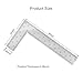 GSDOXLE Stainless Steel L Shaped Ruler,2 inch by 4 inch,Square Framing Measuring Tool for Engineer Carpenter(Sliver)