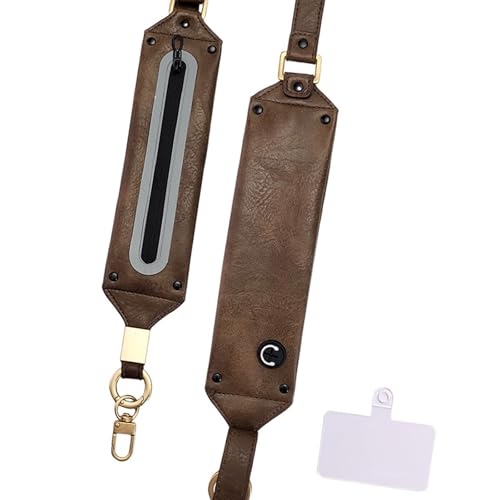 Portefeuille tendance pour téléphone portable bandoulière réglable cuir