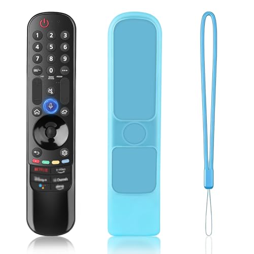 Replacement Voice Magic Remote for LG Smart TVs 2019–2024 with Glow-in-The-Dark Blue Protective Case, Compatible with AN-MR20GA/21GA/22GA/23GA/24GA Magic Remote with Pointer