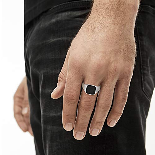 s.Oliver Ring Edelstahl Epoxy Herren Ringe, Schwarz, Kommt in Schmuck Geschenk Box, 2027428 – Bild 3