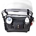 SUNVENO 2-pack Universal Stroller Organizer Caddy with Cup Holders, Wipes Pouch and Extra Storage, Zippered Mesh Side Sling for Pushchair, Black