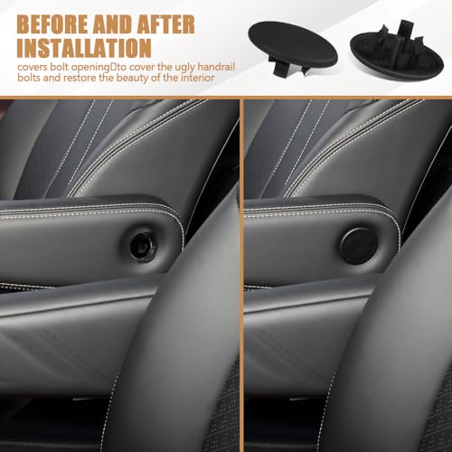 2PCS Armrest Cover Cap, Seat Parts Replacement for 07-19 Chevy Tahoe Black - Picture 7 of 19