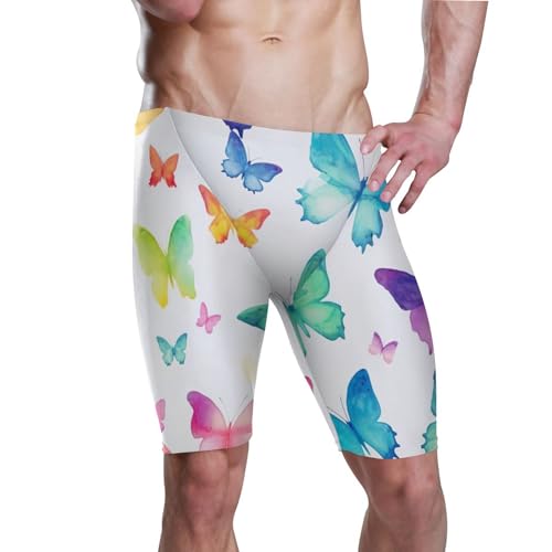 UMIRIKO Color Butterfly Men's Swim Jammers Swimsuit M B0401709