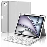 Clavier Magnétique Détachable et Sans Fil: Le clavier ipad Air 13 pouces 2026/2025/2024 a une conception détachable vous permettant de fixer magnétiquement l'Coque. De plus, le bord plat supérieur se fixe magnétiquement pour le chargement du crayon. Couplé avec votre iPad Air 13 M4/M3/M2 par Bluetooth, le clavier sans fil est facile à transporter pour voyager à l'extérieur, travailler dans des lieux publics.