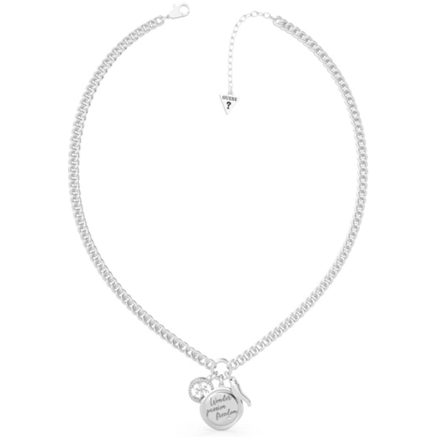 Guess Women's My Feelings Stainless Steel Silver Chain Necklace, 42 cm