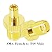 CNARIO SMA TS9 Coax Adapter SMA Female to TS9 Male Coaxial Connector Gold Plated Connector for WiFi/Antenna/Two-Way Radio/FPV Drone 2PCS