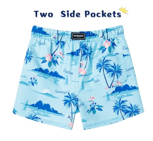 Image of SURF CUZ Surfcuz Little Boys Swim Trunks UPF 50+ Toddler Beach Shorts Swimsuit Kids Quick Dry Swimwear