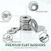150pcs M8×16×1.5mm Flat Washers for Screws and Bolts, Thickened 304 Stainless Steel Washer Flat, Heavy Duty Metal Hardware Washers for Home, Automotive, and Industrial Use