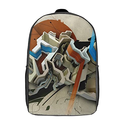 Sac à dos de mode pour voyage et sport scolaire grand format motifs 3D