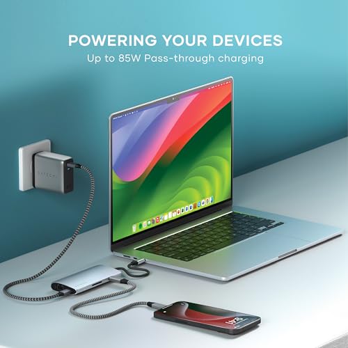 Image of Satechi 8-in-1 USB-C Hub V3, 8K HDMI, Multiport Adapter, Ethernet, Silver