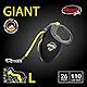 Flexi USA Giant neon einziehbare Hundeleine (Band), ergonomisch, strapazierfähig und verhedderungsfrei Haustier Laufleine für Hunde bis zu 49,9 kg, 7,9 m, groß, schwarz