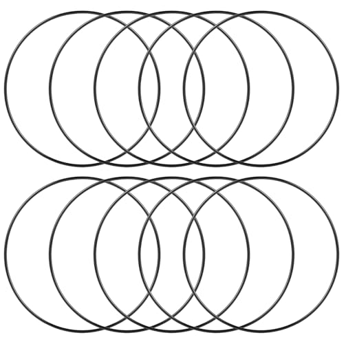 Windfromort 10 Pezzi Cerchi per Bomboniere - 15 cm - Cerchio per DIY, Cerchi Decorativi da Appendere - Anelli Decorativi per Appendere per Sogni, Corone Nuziali, Diametro del Filo 3mm
