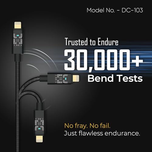 Image of Vismac 60W USB to Type-C Double Braided Fast Charging & Sync Cable with LED Indicator and Gold-Plated Connectors(1.2M).