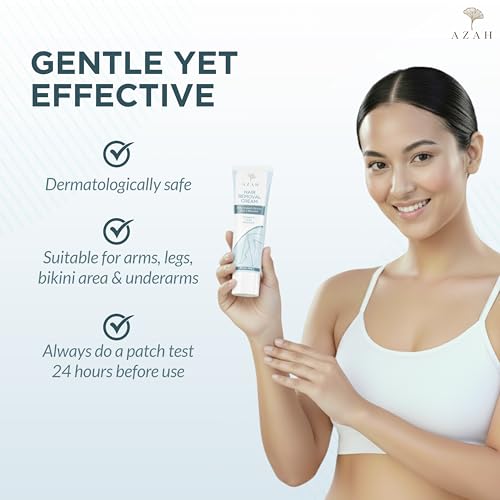 Image of Azah Hair Removal Cream for Women [100 GM] | Bikini Hair Removal Cream with Vitamin E, Urea & Allantoin | Fast & Painless Hair Remover | Ideal for Arm, Underarm, Leg & Bikini Area