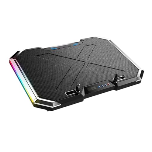 NUOBESTY Refrigerador Portátil para Laptops RGB Ajustable con Soporte De Ventilación y LED Compatible con Dispositivos para Uso