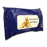 Bunny Booty Butt Wipes - Furry Rabbit Rear Design - Novelty Wipes for Friends - Made in America - Travel Size