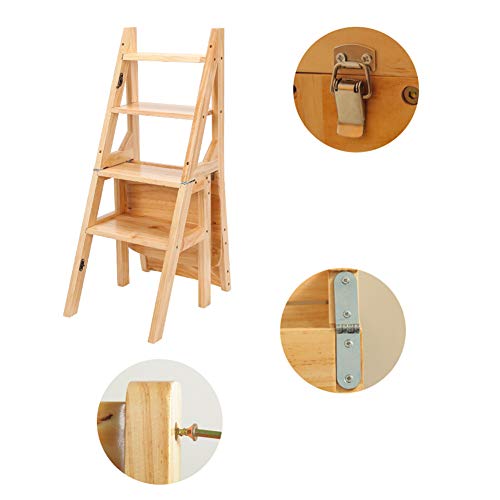 Étagère à fleurs et chaise escalier bois pour petits espaces