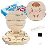 Baby Tooth Fairy Box Keepsake for Boys| Wooden Tooth Holder for Kids | Baby Shower & Birthday Gift