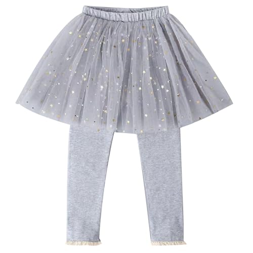 Girls Footless Sequine Tutu Skirt Leggings Soft Stretchy Sock Pantskirt Lace Shiny Skirt Fleece Tights Pants
