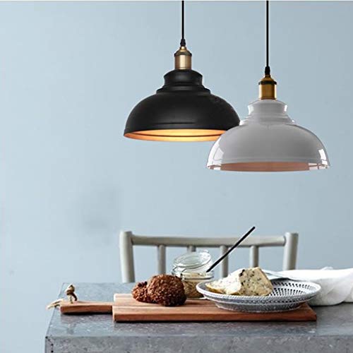 Lustre en fer noir style vintage luminaire industriel suspendu cage escalier