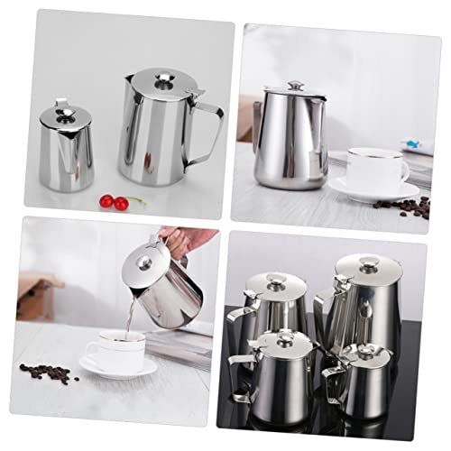 UPKOCH 3 Pçs Jarra De Café Expresso Jarra De Latte Para Ml Tampa De Alça De Café Espumante Cappuccin