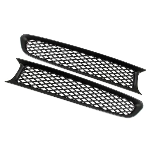 Image of Black Front Bump Reseau Cover Fog Trim Accessories for 1997-2004 Chevrolet Corvette C5 (Type B)